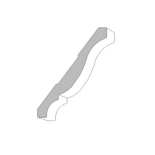 KLEER 9/16 in. x 5-1/4 in. x 16 ft., Crown, Exterior PVC
