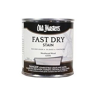 Old Masters Fast Dry, Interior Oil-Based Stain, Weathered Wood, 1/2 Pint