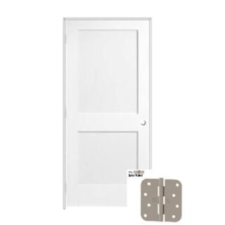 Frameport 30 in.x 80 in. 2 Panel Shaker Style Interior Door Right-Handed Unit