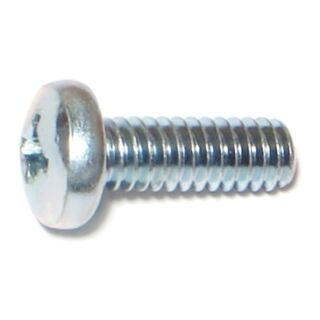 MIDWEST 1/4 in.-20 x 3/4 in. Zinc Plated Steel Coarse Thread Phillips Pan Head Machine Screws, 75 Count