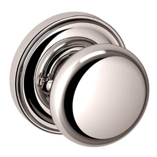 Baldwin Estate 5015 Classic Knob with 5048 Rose, Privacy, Polished Nickel (055)