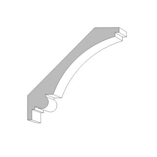 Millwork Design by Oxford (M8) 1-1/8 in. x 6-1/4 in. x 16 ft. Crown, Primed Finger-Jointed Pine
