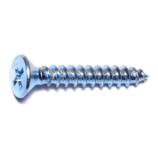 MIDWEST #10 x 1¼ in. Zinc Plated Steel Phillips Flat Head Sheet Metal Screws, 50 Count