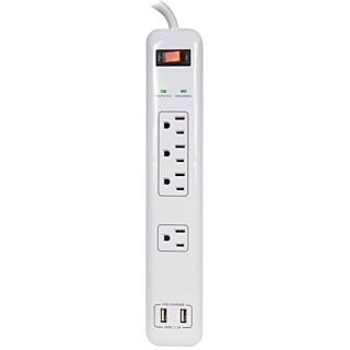 PowerZone OR505104 Surge Protector, 125 V, 15 A, 4-Outlet