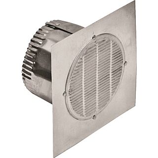 Lambro 142 Fan Eave Vent, 4 in, Aluminum