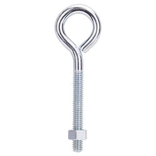 Prosource LR278 Eye Bolt, 5/16 in Thread, 5/16 in Dia Eye, Steel, Zinc