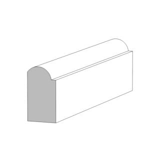 Metrie (M163) 7/16 in. x 3/4  in. Bullnose Stop, Clear Pine