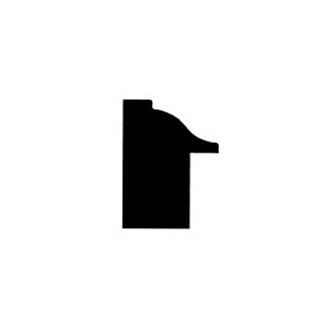 Duration Moulding & Millwork 1-1/4 in. x 1-11/16 in. Back Band Moulding, Poly-Ash, 8 ft.