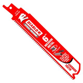 Diablo 6 Steel Demon Carbide Recip Blades for Medium (1/16 - 1/8) Metal Cutting (3 pk)