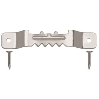 OOK 50202 Sawtooth Hanger, 20 lb Weight Capacity, Steel, Brushed Nickel