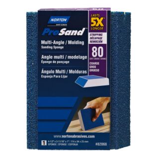Norton ProSand Sanding Sponge, Multi Angle, 80 Grit