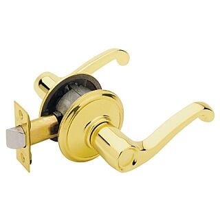 Schlage Flair F10V FLA 605 Passage Lever, Zinc, Brass