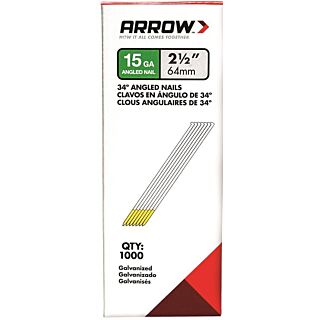 Arrow 15G64-1K Finish Nail, 2-1/2 in L, 15 ga