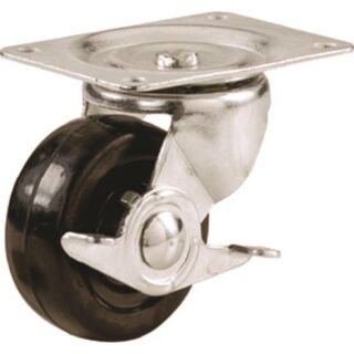 Shepherd Hardware 9510 Swivel Caster, 2-1/2 in Dia x 1-1/8 in W Wheel, 100 lb Weight Capacity, Rubber Wheel