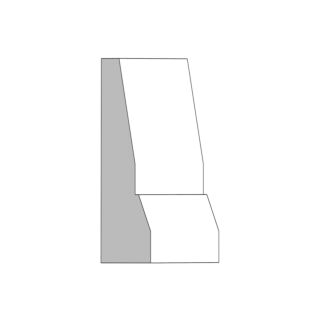 Millwork Design by Oxford (M61) 1-3/4 in. x 4-3/4 in. x 8 ft. Plinth, Primed Finger-Jointed Pine