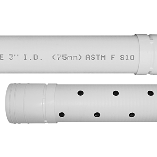 4 in. x 10 ft. White HDPE Sewer & Drain Pipe, Solid