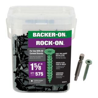 BACKER-ON® ROCK-ON® Cement Board Screw Pro-Pak, #9 x 1-5/8 in., 575 Count