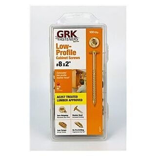 GRK #8 x 2 in. Low Profile Cabinet™ Screws. Handy-Pack, 100 Count