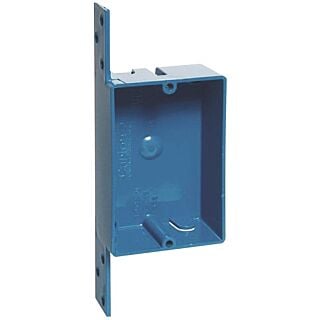 Carlon B108B-UPC Outlet Box, 1-Gang Clamp Cable Entry, Bracket Mounting, PVC