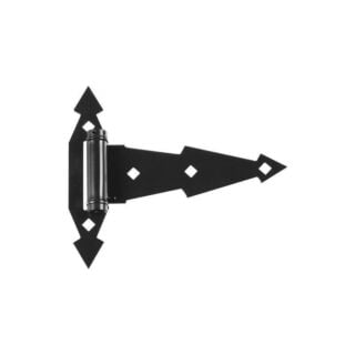 National Hardware N165-472 Ornamental Spring T-Hinge, Steel, Black, 7 in. - 2 Pack