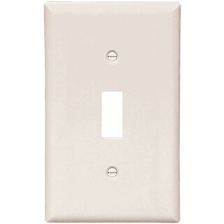 Eaton Wiring Devices BP5134W Standard-Size Wallplate, 1-Gang, Nylon, White