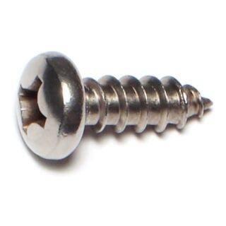 MIDWEST #14 x ¾ in. 18-8 Stainless Steel Phillips Pan Head Sheet Metal Screws, 28 Count