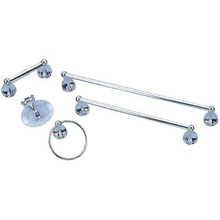 Boston Harbor L5000-CH Bathroom Accessory Set, Metal, Venetian Collection, Chrome, 5-Piece