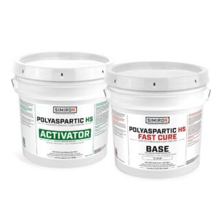 Simiron Polyaspartic HS High-Performance Floor Coating Clear Topcoat, Fast Cure, High Gloss, 2 Gallon Kit