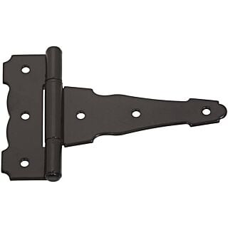 National Hardware N881-904 Ornamental / Reversible T-Hinge, Steel, Black, 4 in. - 2 Pack