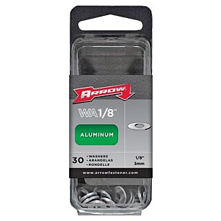 Arrow ⅛ in. Rivet Washer,  Aluminum, 30 Count