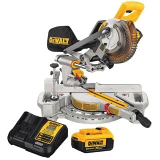 DeWALT DCS361M1 Sliding Miter Saw, 7-1/4 in Dia Blade, Black/Yellow