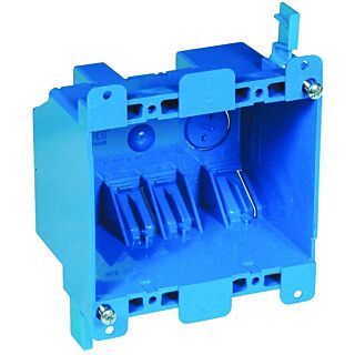 Carlon B225R-UPC Outlet Box, 2-Gang Clamp Cable Entry, Clamp Mounting, PVC