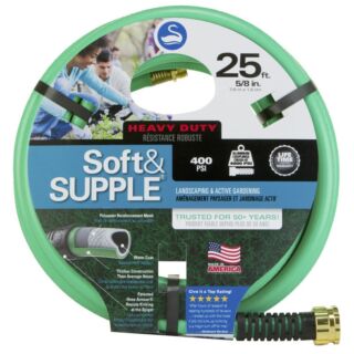 SWAN Garden Hose, 25 ft. Long, Rubber/Vinyl, Green