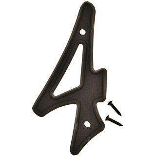 HY-KO PN-29/4 House Number, Character 4, 4 in H Character, Black Character