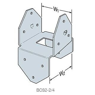 Simpson Strong-Tie BCS224Z Post-Cap with Double-Sheer Nailing for 4x4 Post and Double Beam, ZMAX®