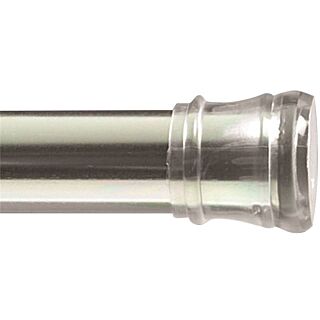 Zenna Home 608S/604S Shower Curtain Rod, 1-1/4 in. Dia. Rod, Stainless Steel, Chrome