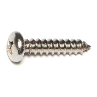 MIDWEST #14 x 1¼ in. 18-8 Stainless Steel Phillips Pan Head Sheet Metal Screws, 20 Count
