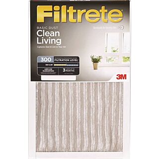 Filtrete 326DC-6 Washable Dust Reduction Filter, 24 in L, 20 in W, 6 MERV, Fiber Filter Media