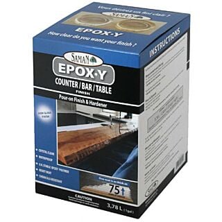 SamaN EPOX-Y Pour-On Finish & Hardener, 3.87 Liter