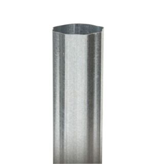 3 in. Round Galvanized Leader, 10 ft.