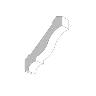 KLEER 9/16 in. x 3-5/8 in. x 16 ft. Crown, Exterior PVC