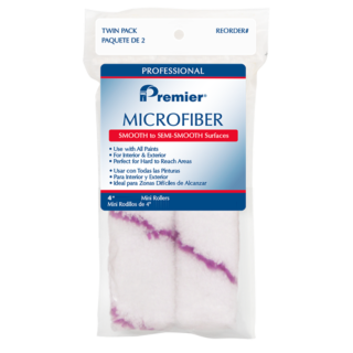 Premier Microfiber 4 in. x 3/4 in. Roller Cover, 2-Pack