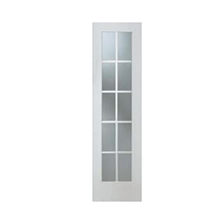 Frameport Primed Pine French Door, 2/0 x 6/8, 10-Lite Door Slab