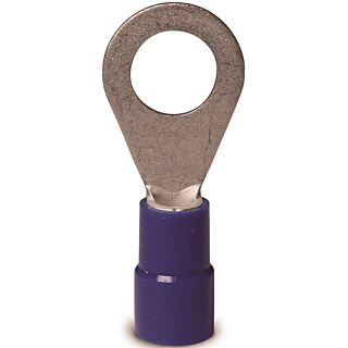 GB 20-105 Ring Terminal, 600 V, 16 to 14 AWG, Vinyl Insulation, Blue