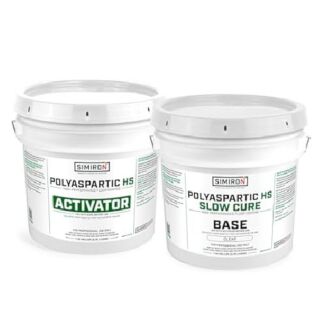 Simiron Polyaspartic HS High-Performance Floor Coating Clear Topcoat, Slow Cure, High Gloss, 2 Gallon Kit