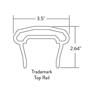 TimberTech Trademark Top Rail, White, 6 ft.