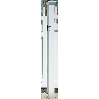 5 x 5 x 9 ft. White Vinyl End Post