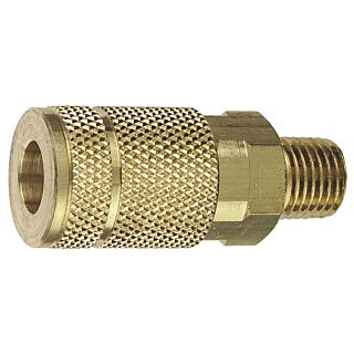 Tru-Flate 13-125 Coupler, 1/4 in MNPT, Brass