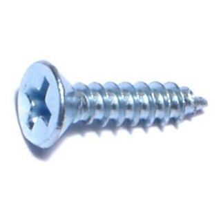 MIDWEST #6 x ⅝ in. Zinc Plated Steel Phillips Flat Head Sheet Metal Screws, 130 Count