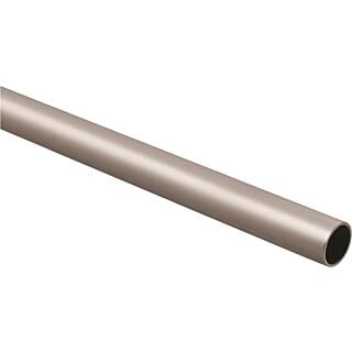 National Hardware BB8603 Series S822-097 Closet Rod, 6 ft L, 1-5/16 in Dia, Steel, Satin Nickel